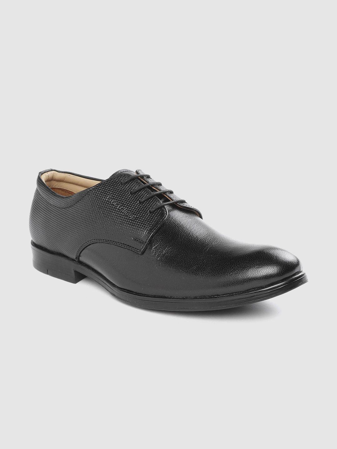 clog london men black formal leather derby shoes