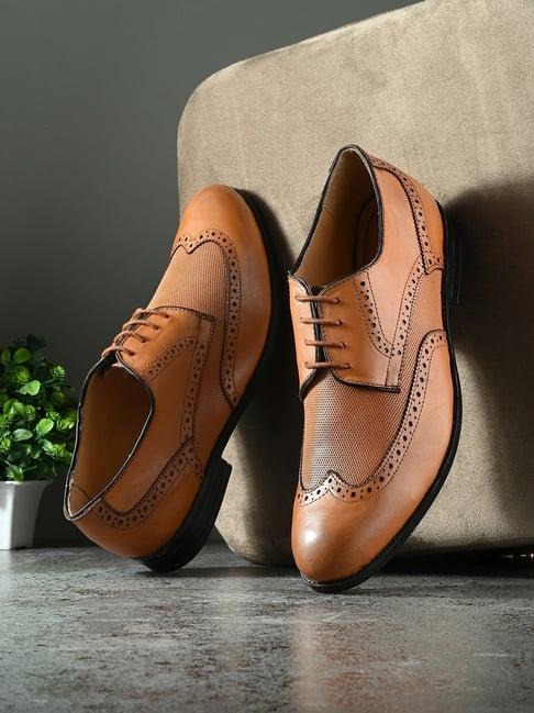 clog london men's tan derby shoes