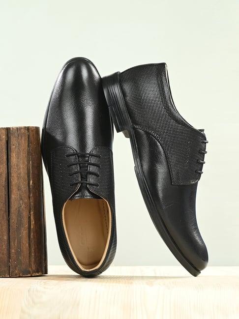 clog london men's black derby shoes