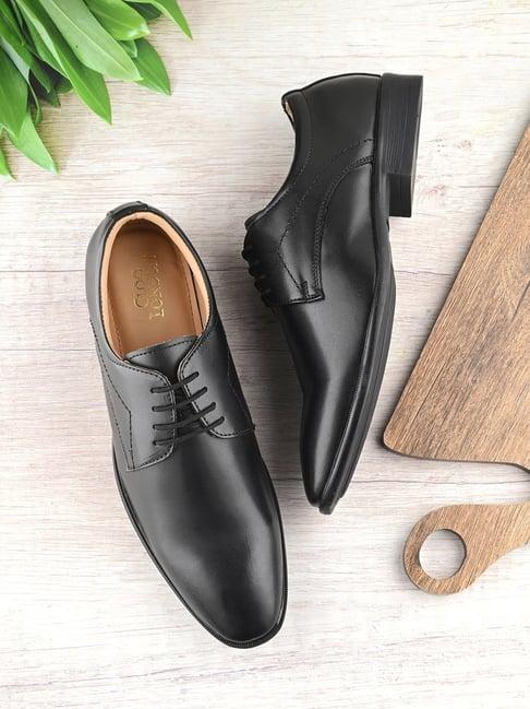 clog london men's black derby shoes