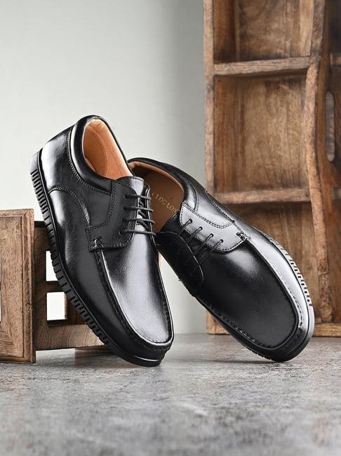 clog london men's black derby shoes