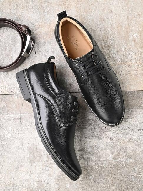 clog london men's black derby shoes