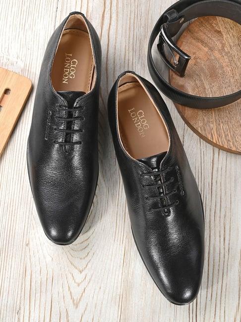 clog london men's black oxford shoes