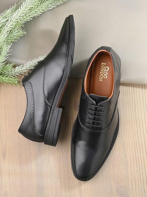 clog london men's black oxford shoes