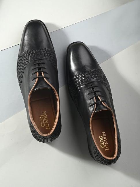 clog london men's black oxford shoes