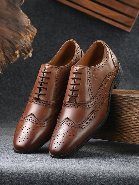 clog london men's brown brogue shoes