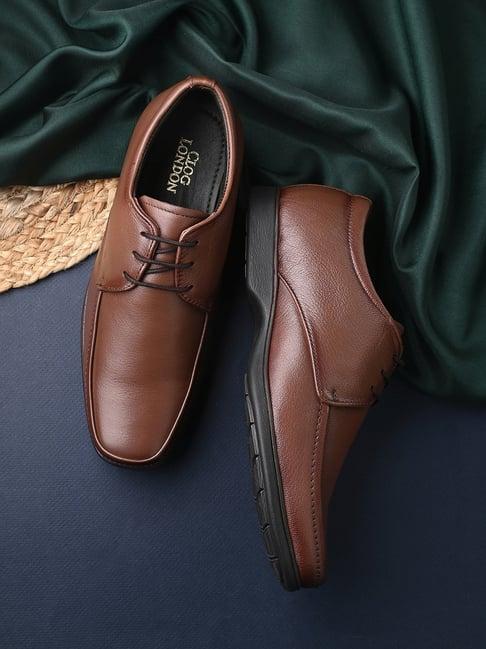 clog london men's brown derby shoes