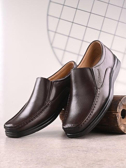 clog london men's brown formal loafers