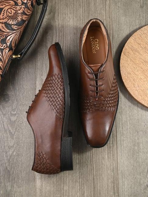 clog london men's brown oxford shoes