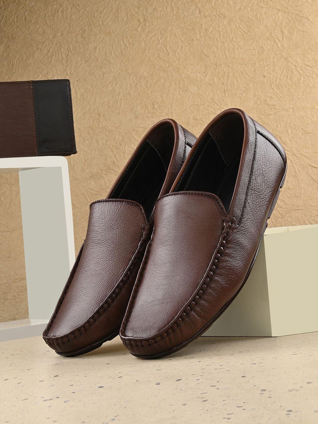 clog london men textured leather loafers