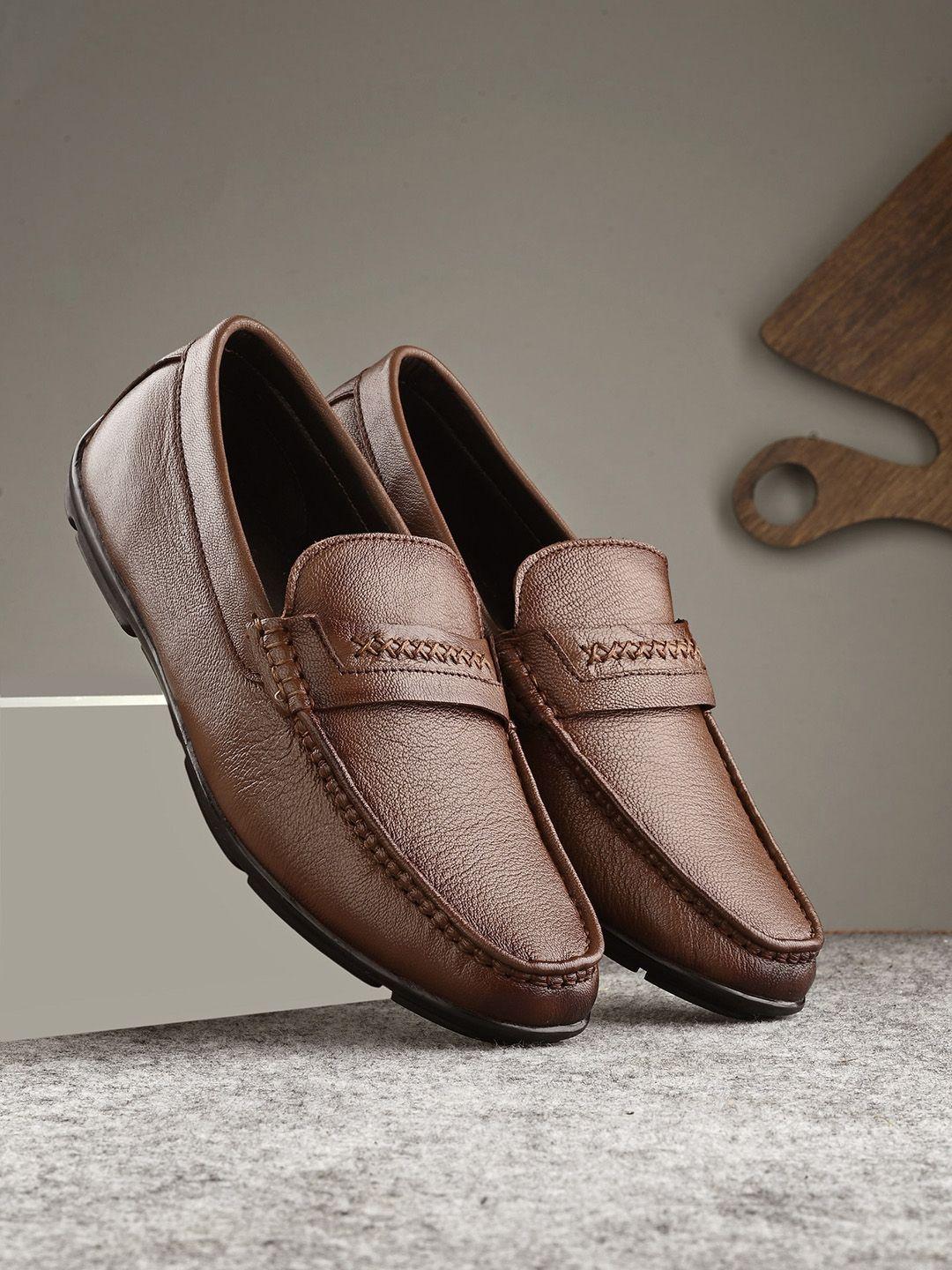 clog london men textured leather loafers