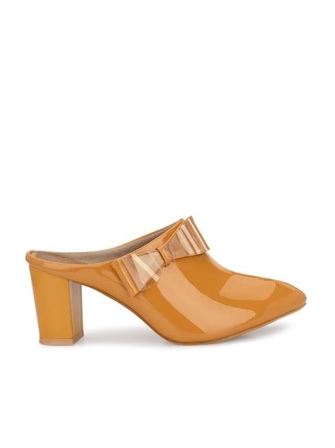 clog london women's yellow mule shoes