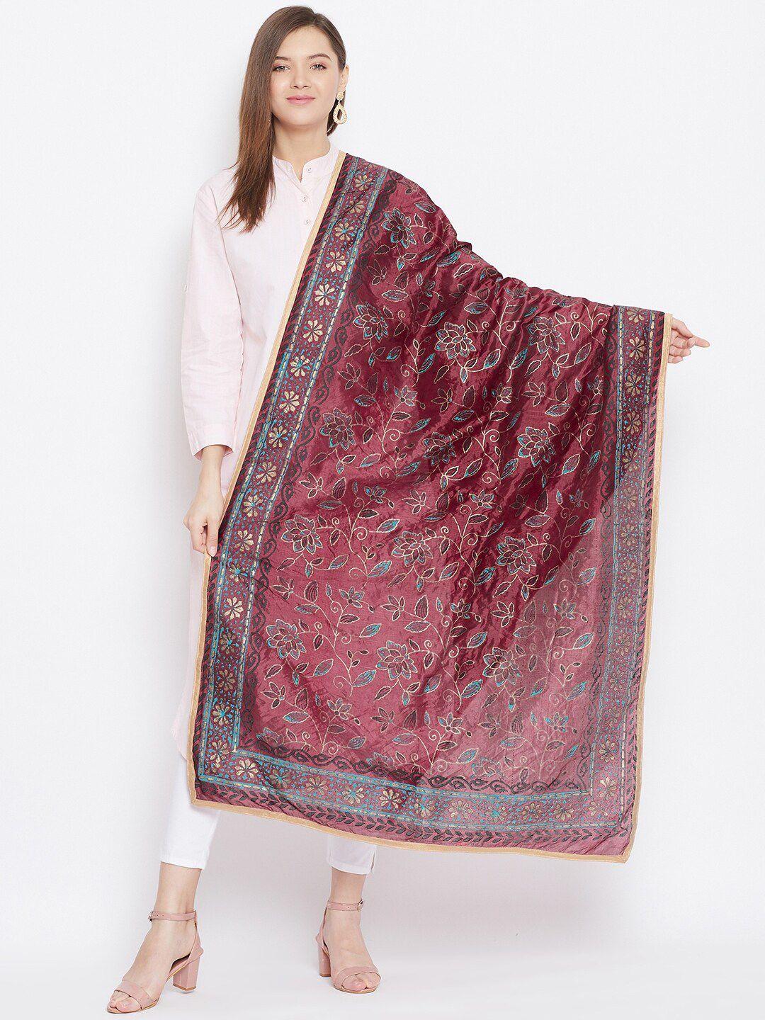 clora creation floral printed dupatta