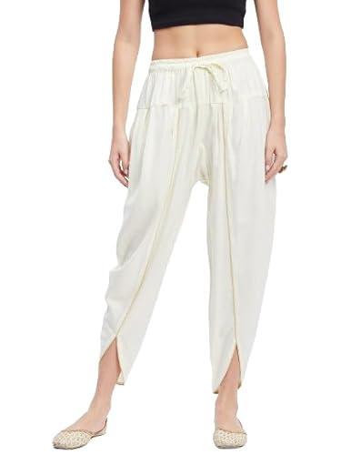 clora creation cream rayon tulip pants, cc44131_28