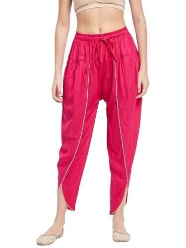 clora creation magenta rayon tulip pants, cc44124_30