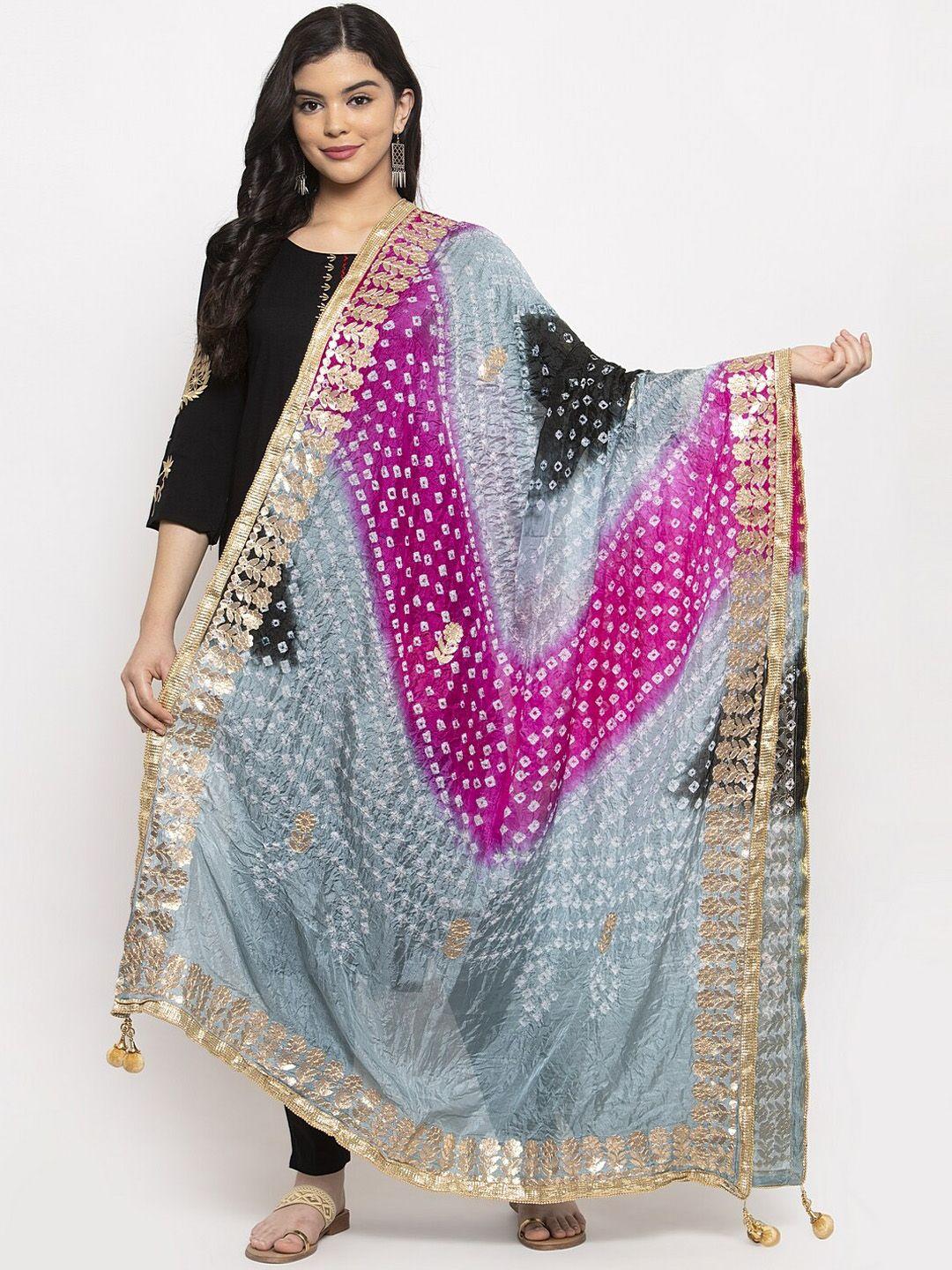 clora creation multicoloured dyed dupatta