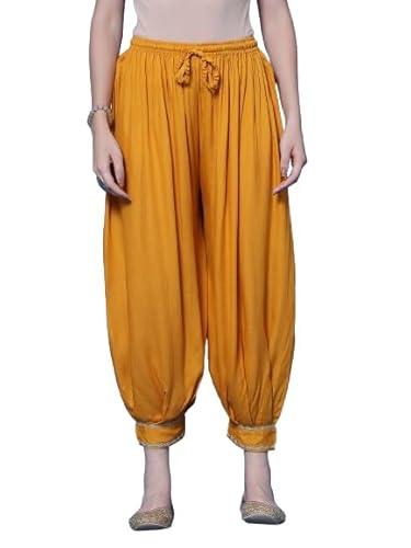 clora creation mustard rayon gotta afghani pants, cc44169_40