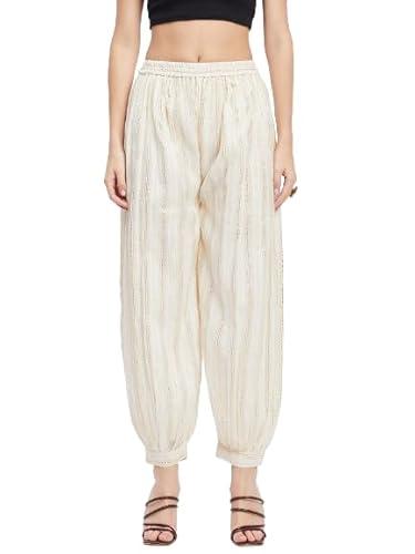 clora creation off white golden embellished afghani pants, cc44108_38