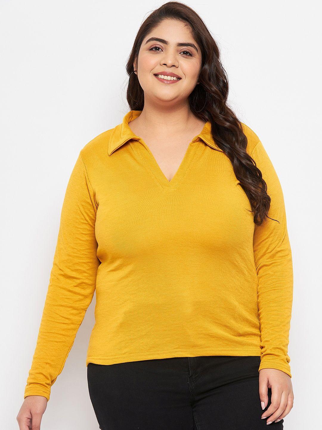 clora creation plus mustard yellow top