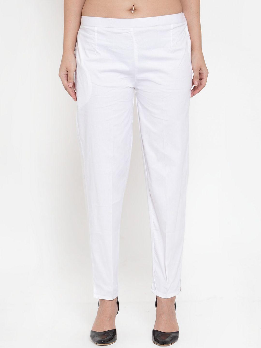 clora creation women white trousers