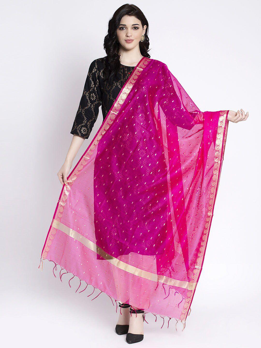 clora creation woven design cotton silk dupatta