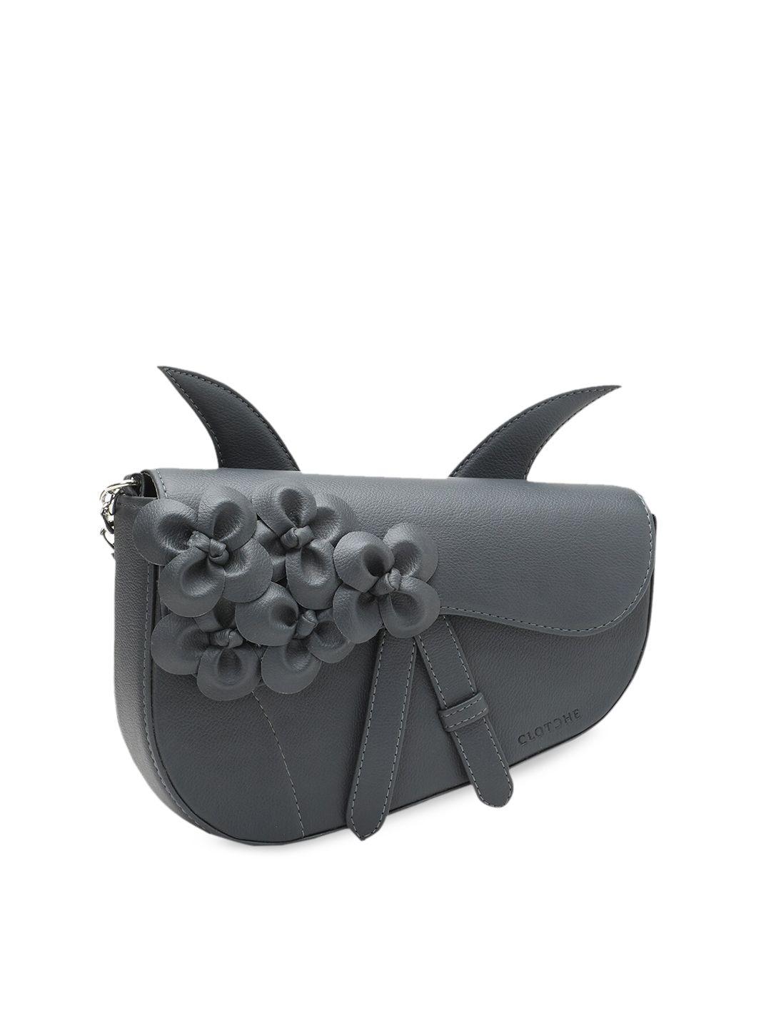 clotche charcoal pu structured satchel