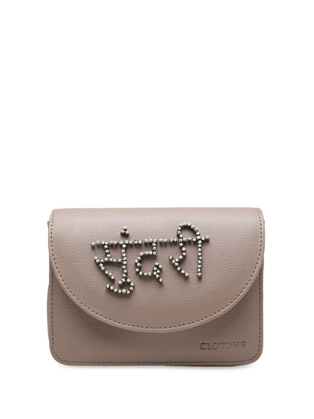 clotche embellished bucket sling bag