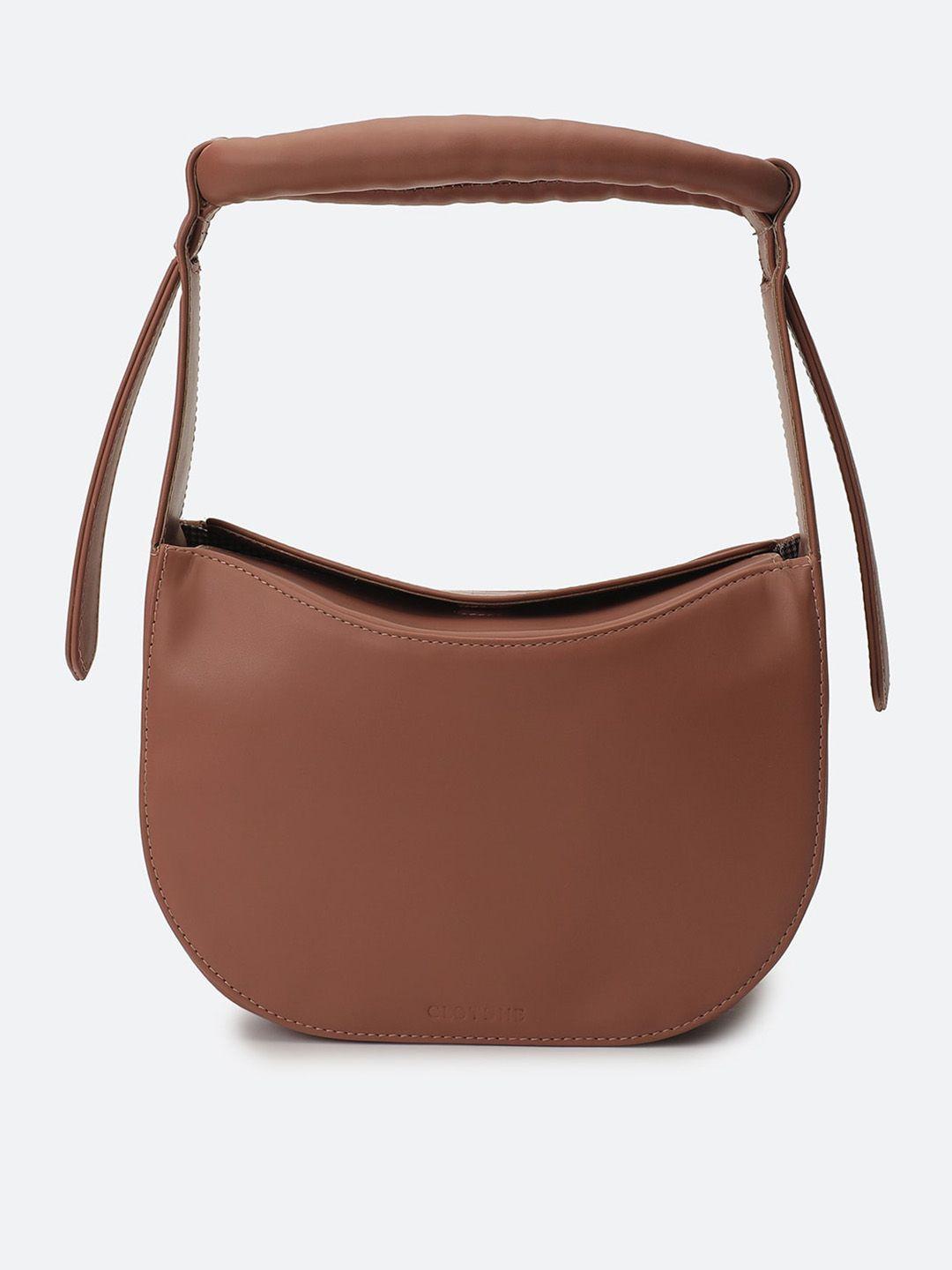 clotche leather structured hobo bag