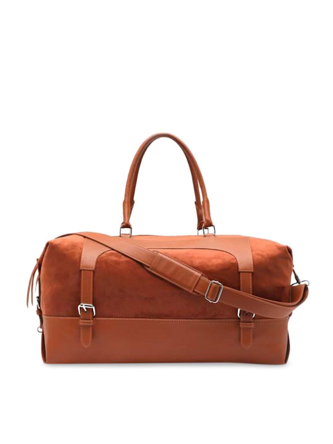 clotche rust brown pu structured handheld bag