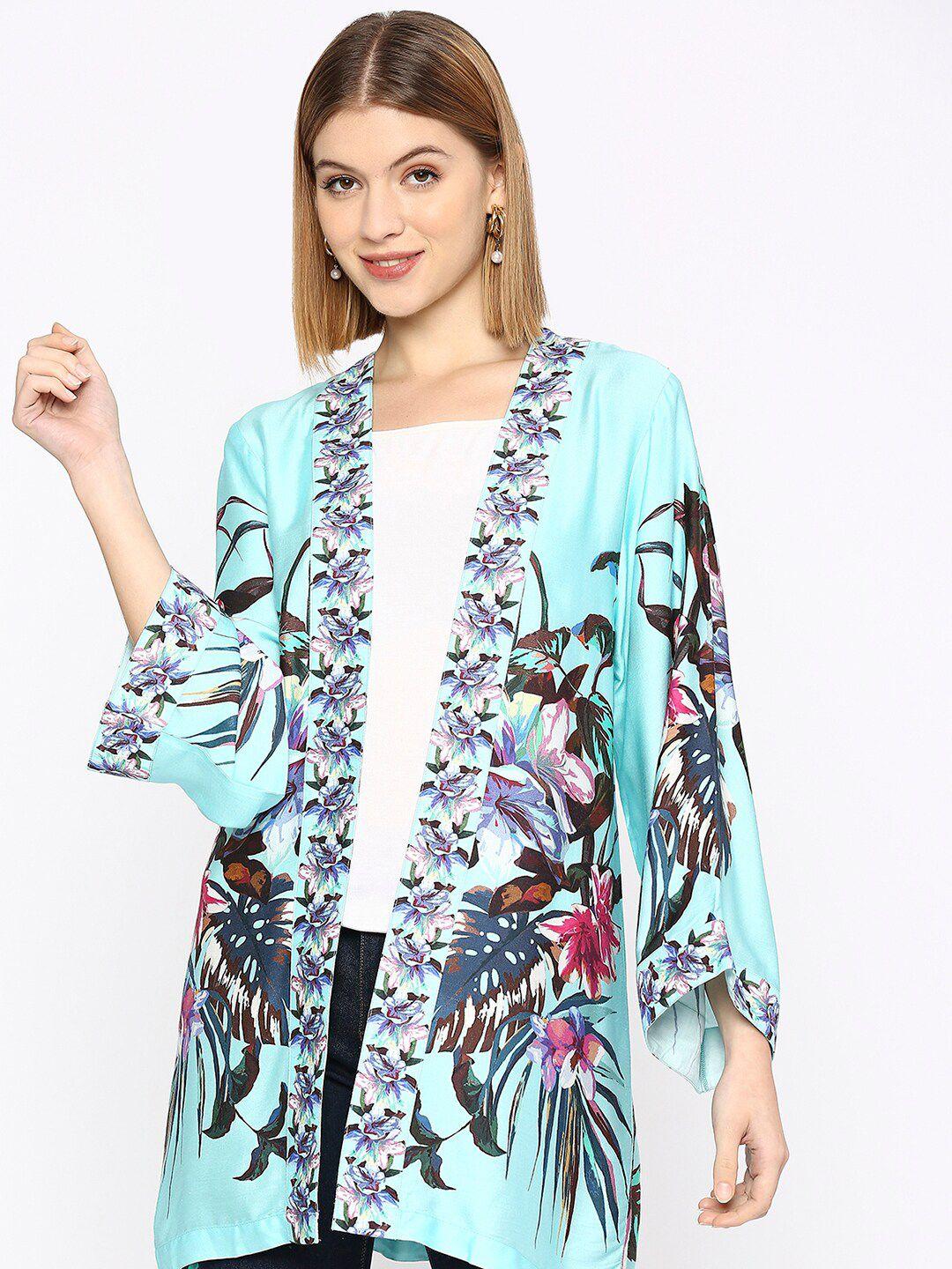 cloth haus india floral printed kimono shrug