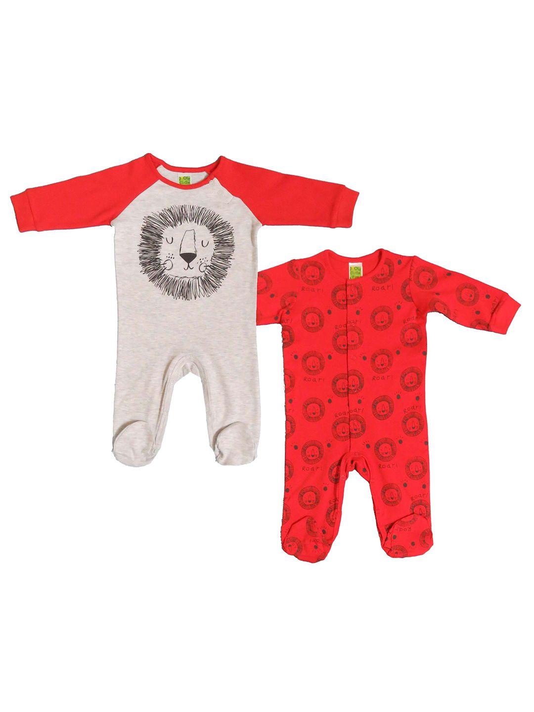 clothe funn pack of 2 printed rompers