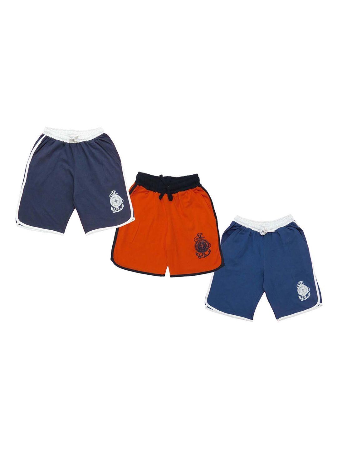 clothe funn boys pack of 3 mid rise cotton shorts