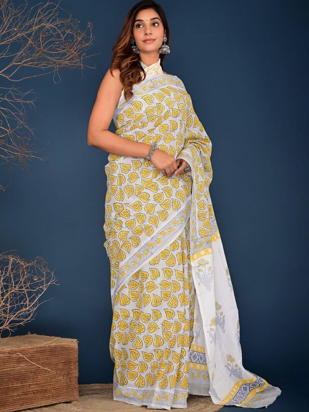 clothonus ethnic motifs printed block print saree