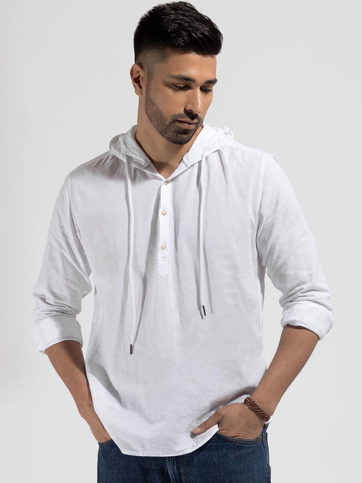 cloudie - woven hoodie knit lining in hood classic fit