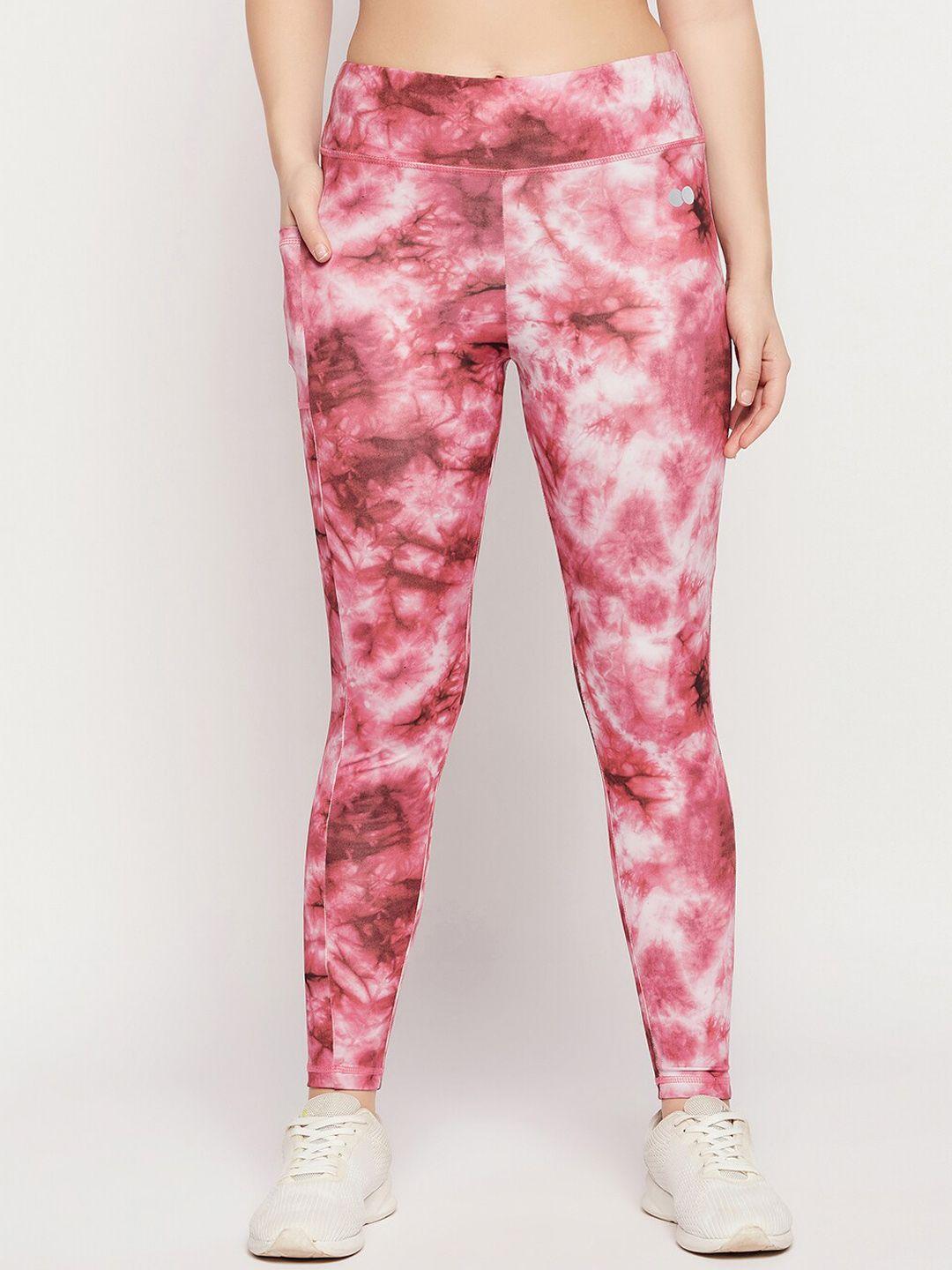 clovai tie-dye printed high rise active tights