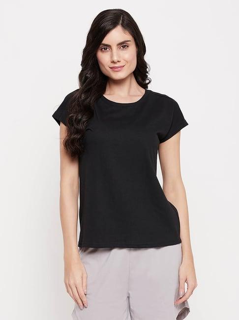 clovia black cotton t-shirt