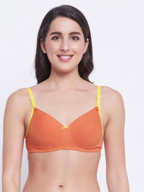 clovia-orange-non-wired-padded-t-shirt-bra
