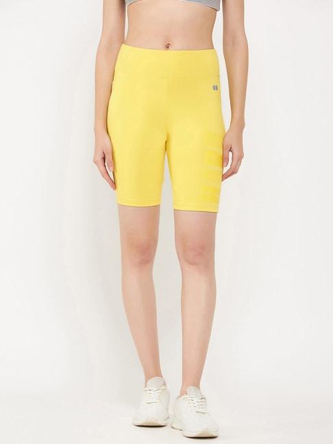 clovia yellow cycling shorts