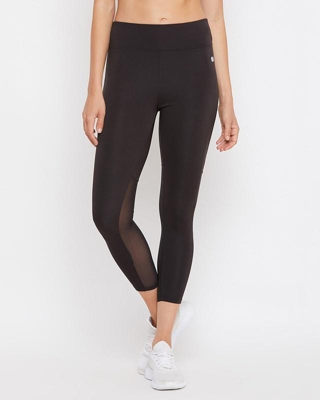 clovia activewear ankle length tights in black