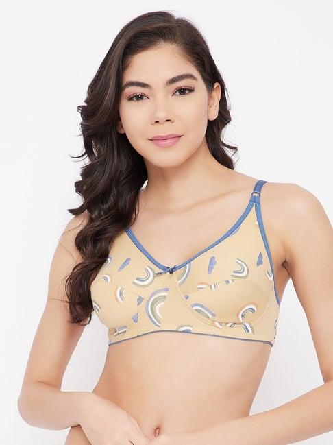 clovia beige non wired non padded full coverage bra