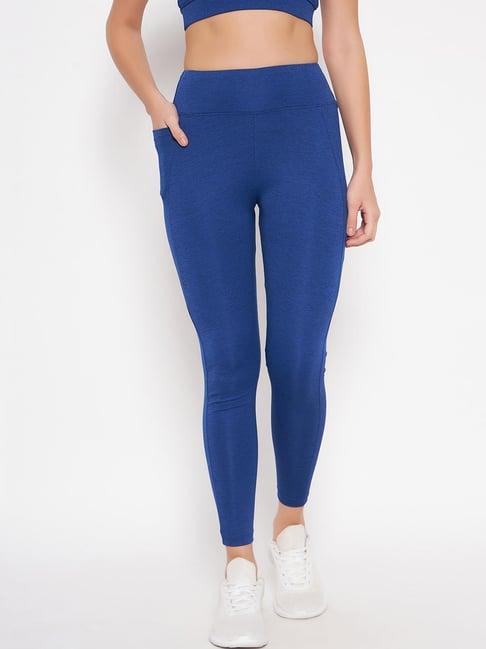 clovia blue high rise sports tights