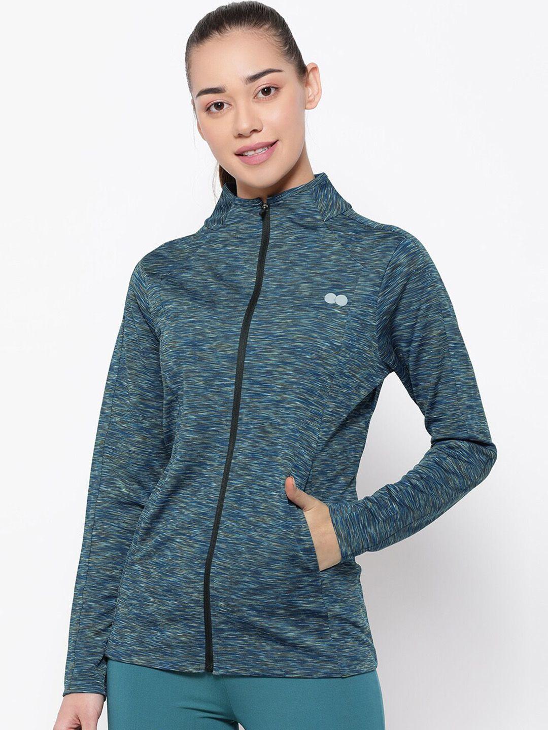 clovia blue lightweight anti odour longline sporty jacket