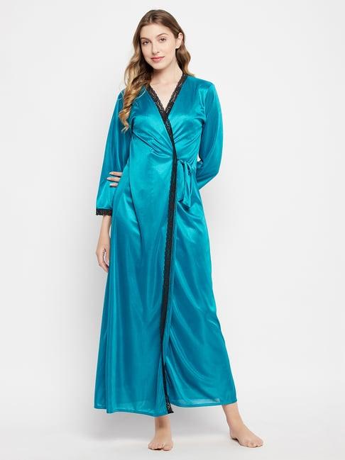 clovia blue long robe