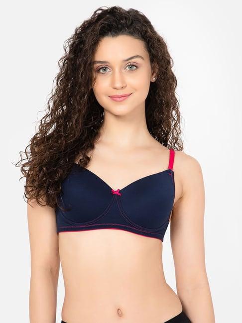 clovia blue padded t-shirt bra