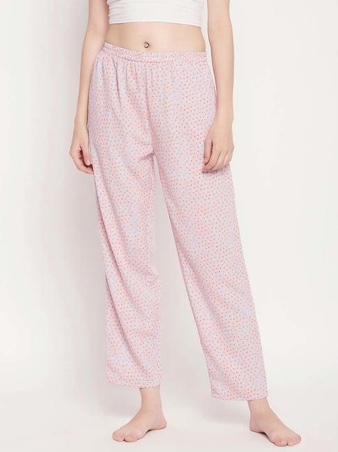 clovia blue printed cotton pyjamas