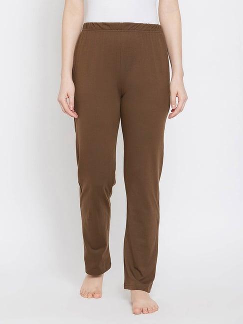 clovia brown cotton pyjamas