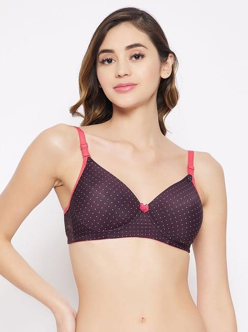 clovia brown non wired padded t-shirt bra