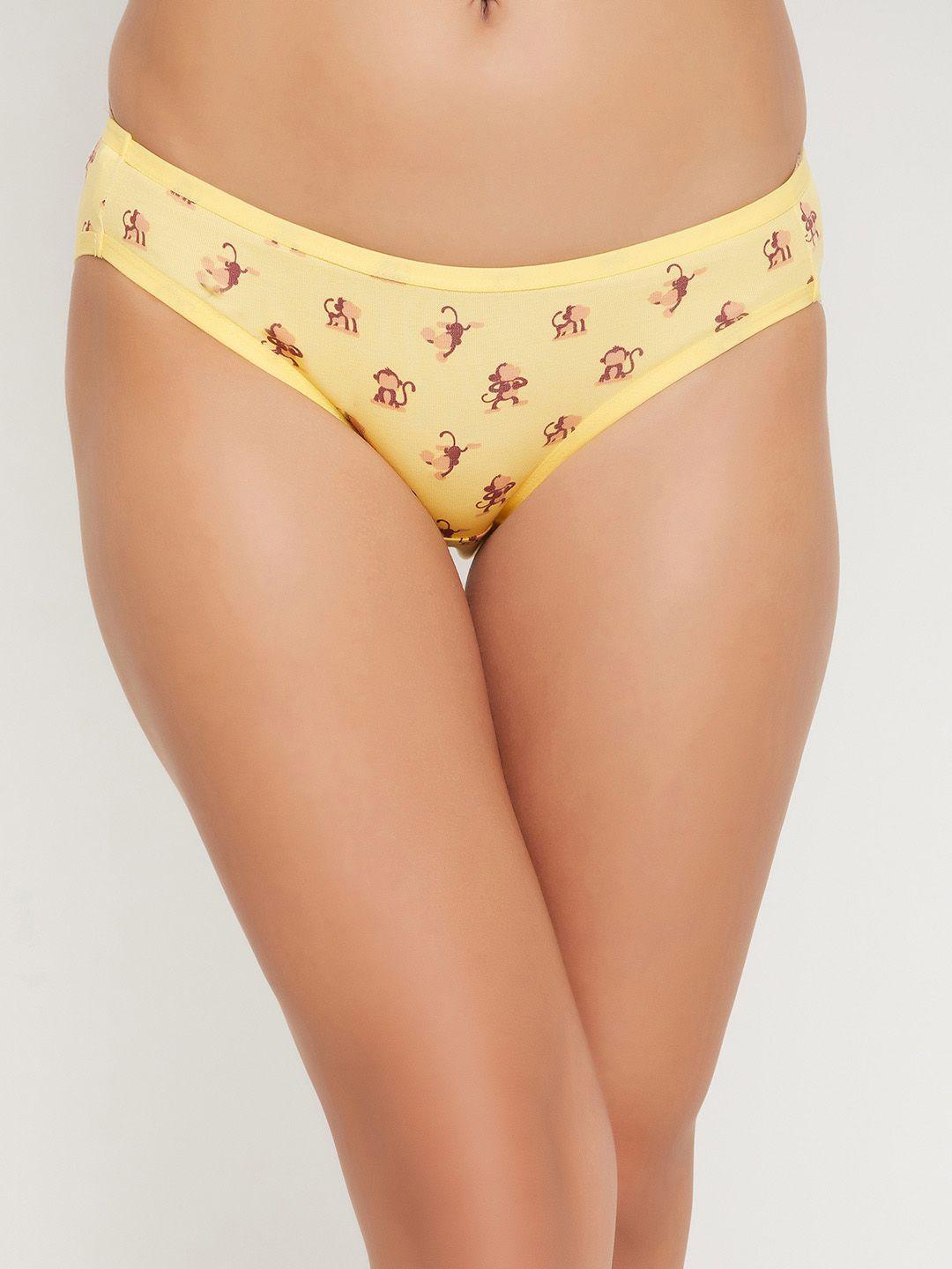 clovia conversational printed pure cotton bikini briefs