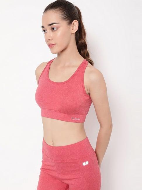 clovia coral sports bra