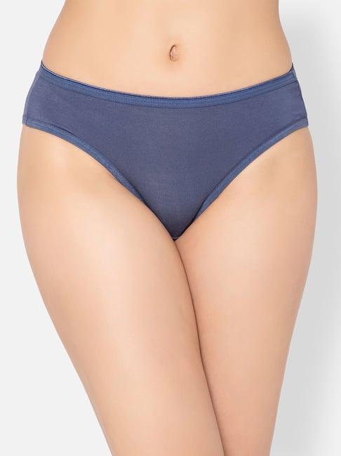 clovia dark grey cotton bikini panty